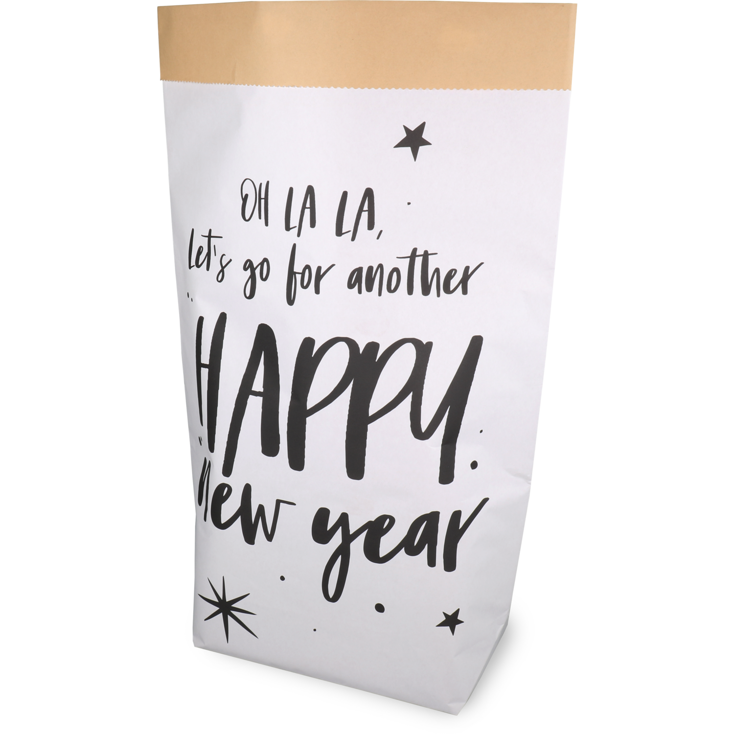 Klika -  Zak | Cadeauzak | Kraftpapier | 40/ 14x58.5cm | Ohlala | wit/zwart | 100 stuks
