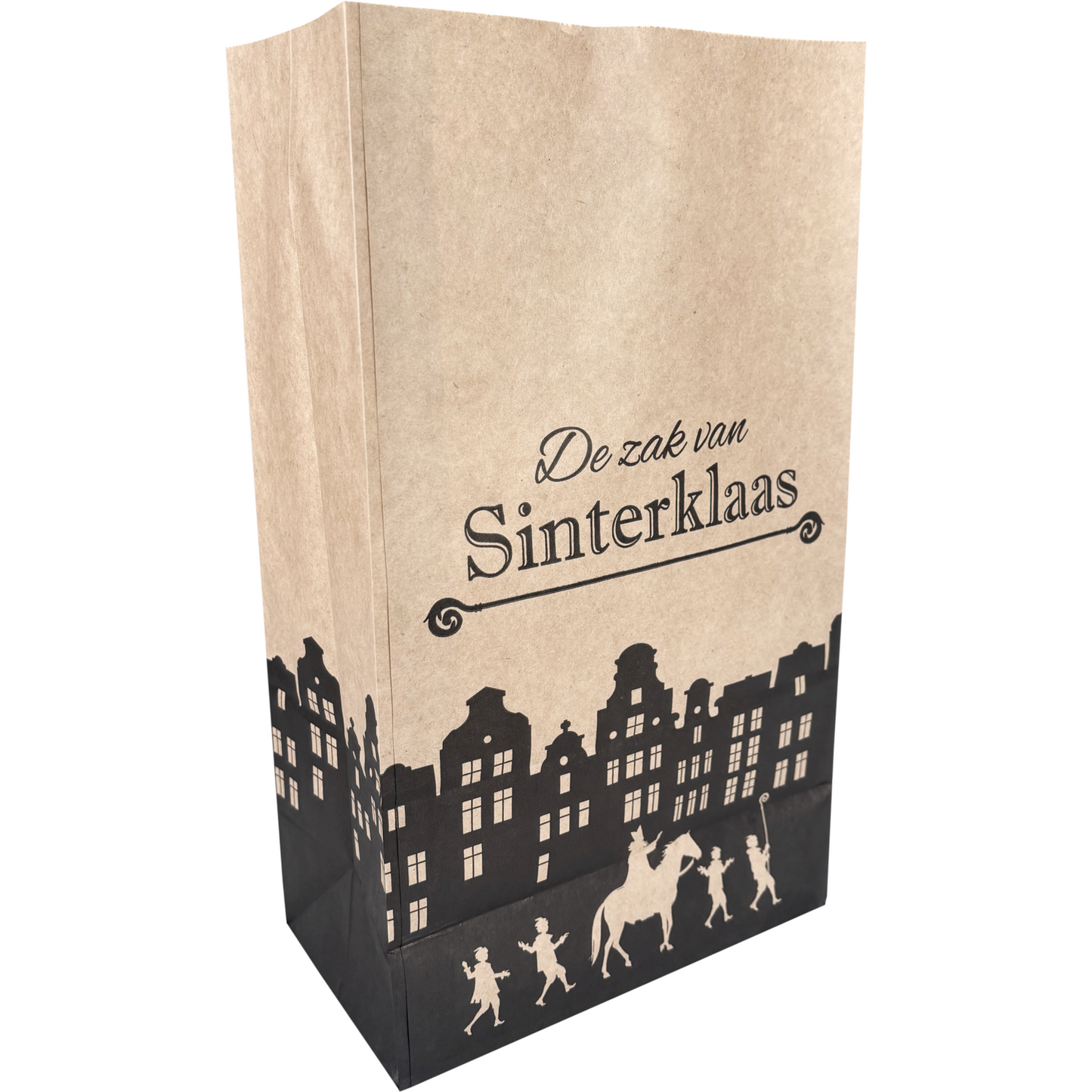 Klika -  Zak | Blokbodemzak | Papier | 18/ 10x31cm | De zak van Sinterklaas | bruin | 1000 stuks