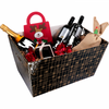 Klika - Panier | carton ondulé | 432x270x258mm | rectangulaire | noir/or | 10 pièces