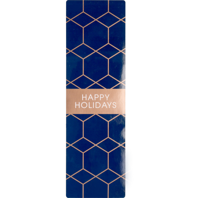 Klika - Sluitsticker | Copper hexagon | 200x60mm | papier + PE | blauw/koper | rol à 100 stuks