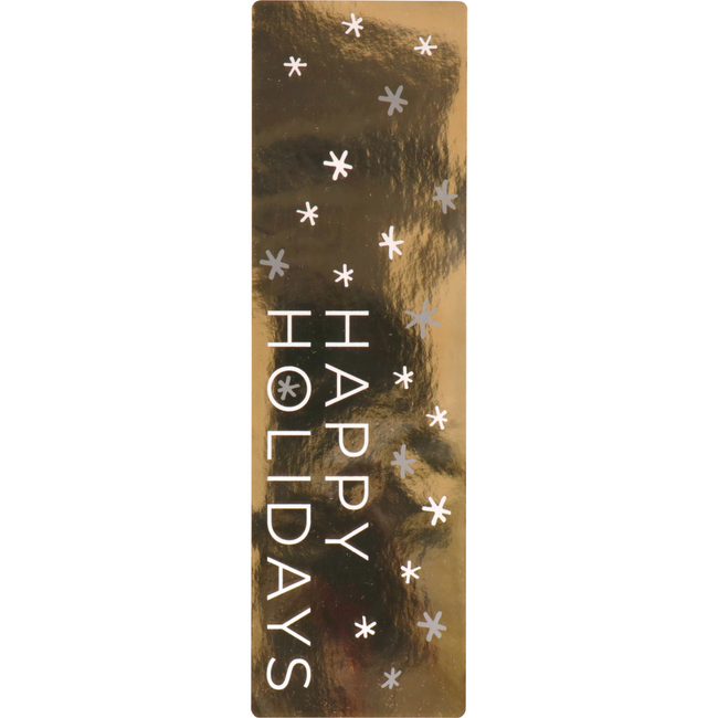 Klika - Sluitsticker | Happy holidays | 200x60mm | papier + PE | goud/wit | rol à 100 stuks