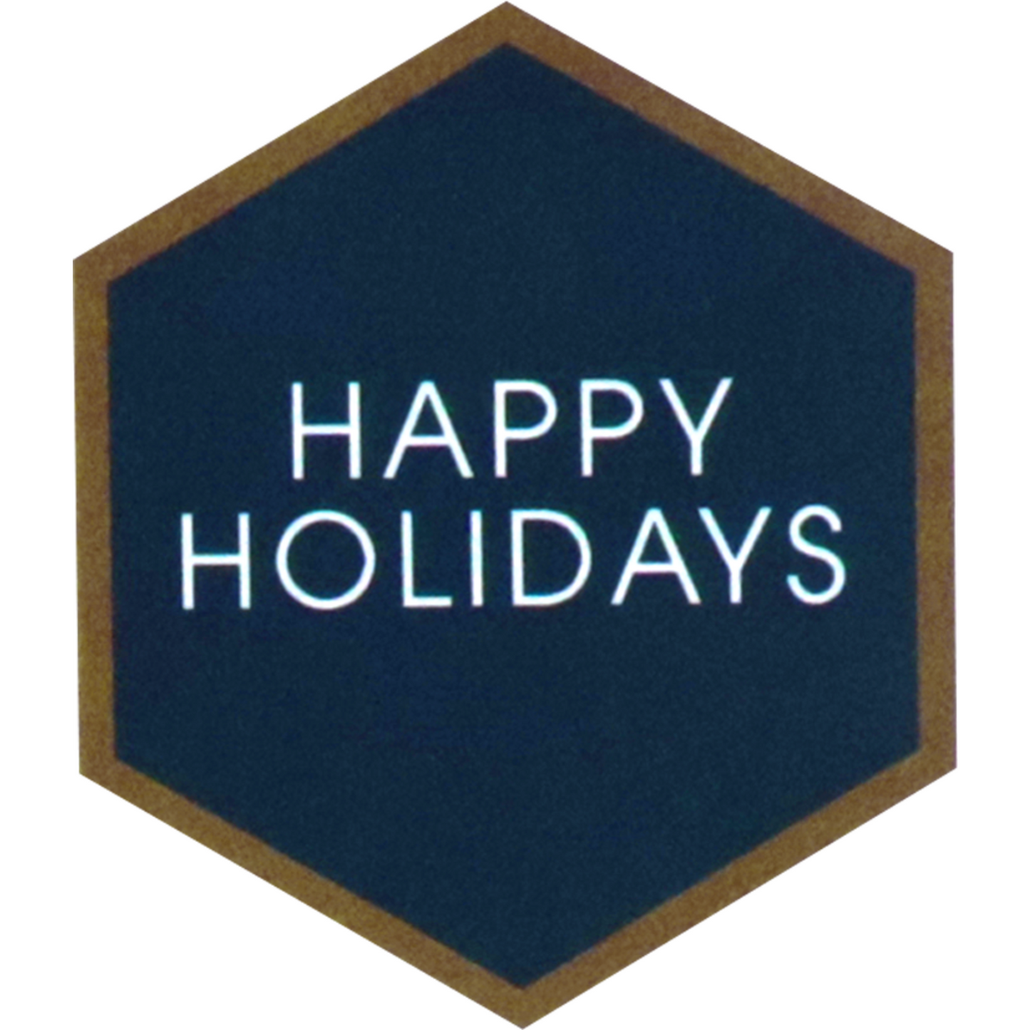 Klika - Étiquette | papier | Joyeuses fêtes Hexagone | 46x40mm | bleu/blanc | rouleau de 500 pièces