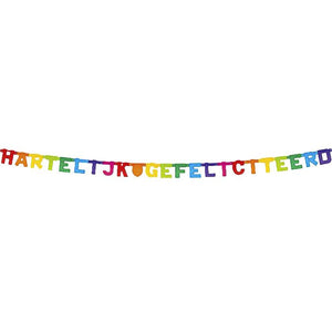 Haza - Guirlande de lettres félicitations couleur | 5 pièces