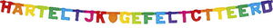 Haza -  Letterslinger gefeliciteerd kleur | 5 stuks