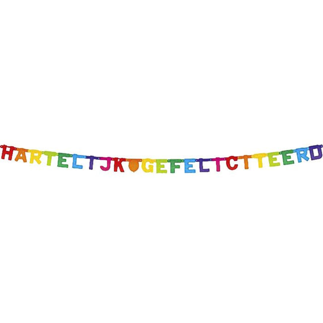 Haza - Guirlande de lettres félicitations couleur | 5 pièces