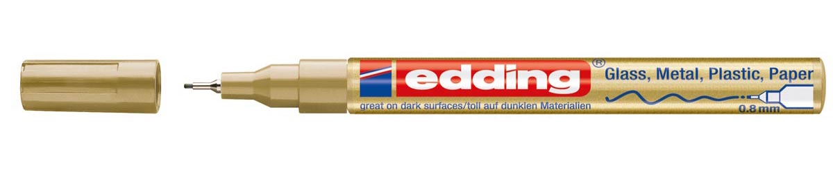 Edding - Marqueur peinture brillante e-780 CR or