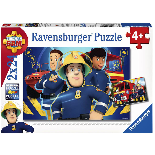 Ravensburger -  Puzzel Sam helpt je uit de brand 2 x à 24 stukjes