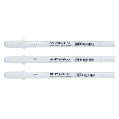 Sakura - Gel Writer Gelly Roll Classic 08 lot de 3 pièces blanc | 6 pièces