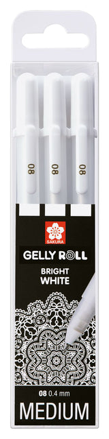 Sakura - Gelschrijver gelly roll 08 3 stuks wit