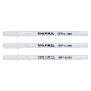 Sakura - Gel Writer Gelly Roll Classic 08 3er-Set weiß