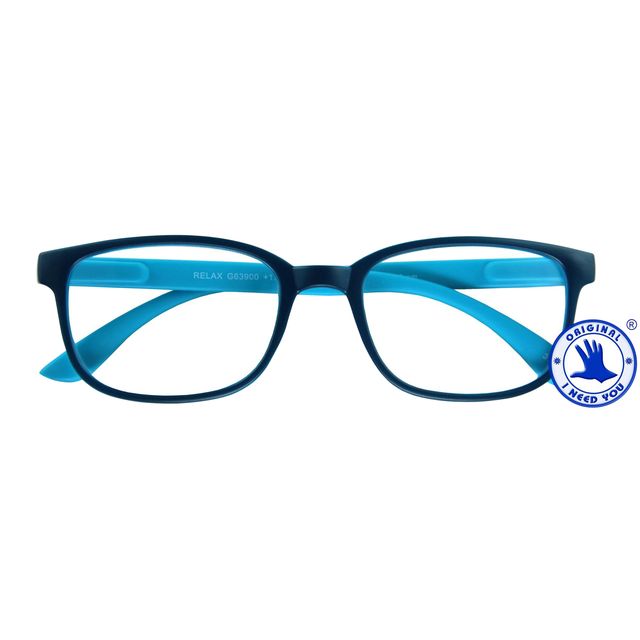 ICH BRAUCHE DICH - Lesebrille +1,00 dpt Relax blau-hellblau