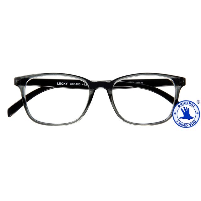 I Need You - Lesebrille +3,00 dpt Lucky grau-schwarz