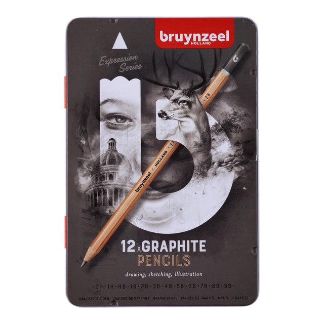 Bruynzeel - Sion de crayon graphite, boîte de 12 pièces