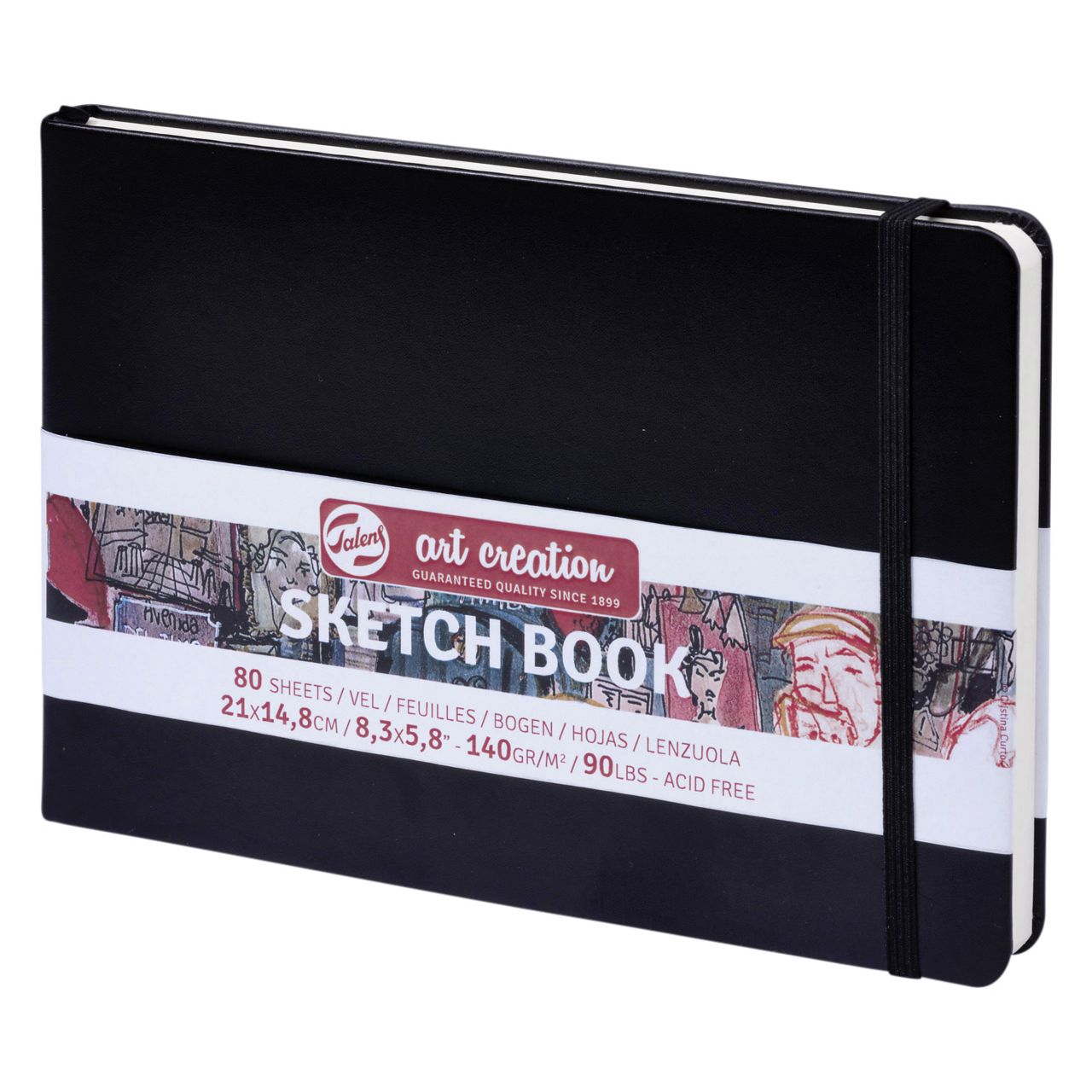 Talens Art Creation -  Schetsboek art creation zwart 21x15 cm