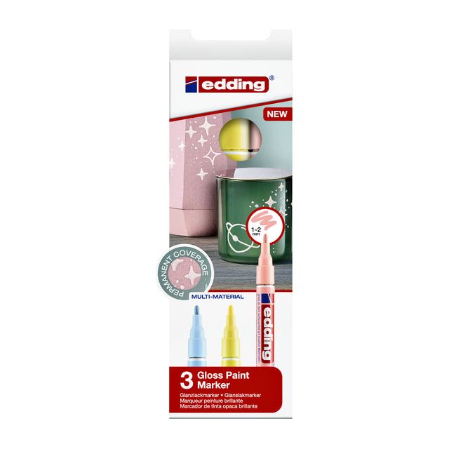 Edding -Filz -Tip Edding 751 Farbe um 1-2 mm 3x Pastellarsch