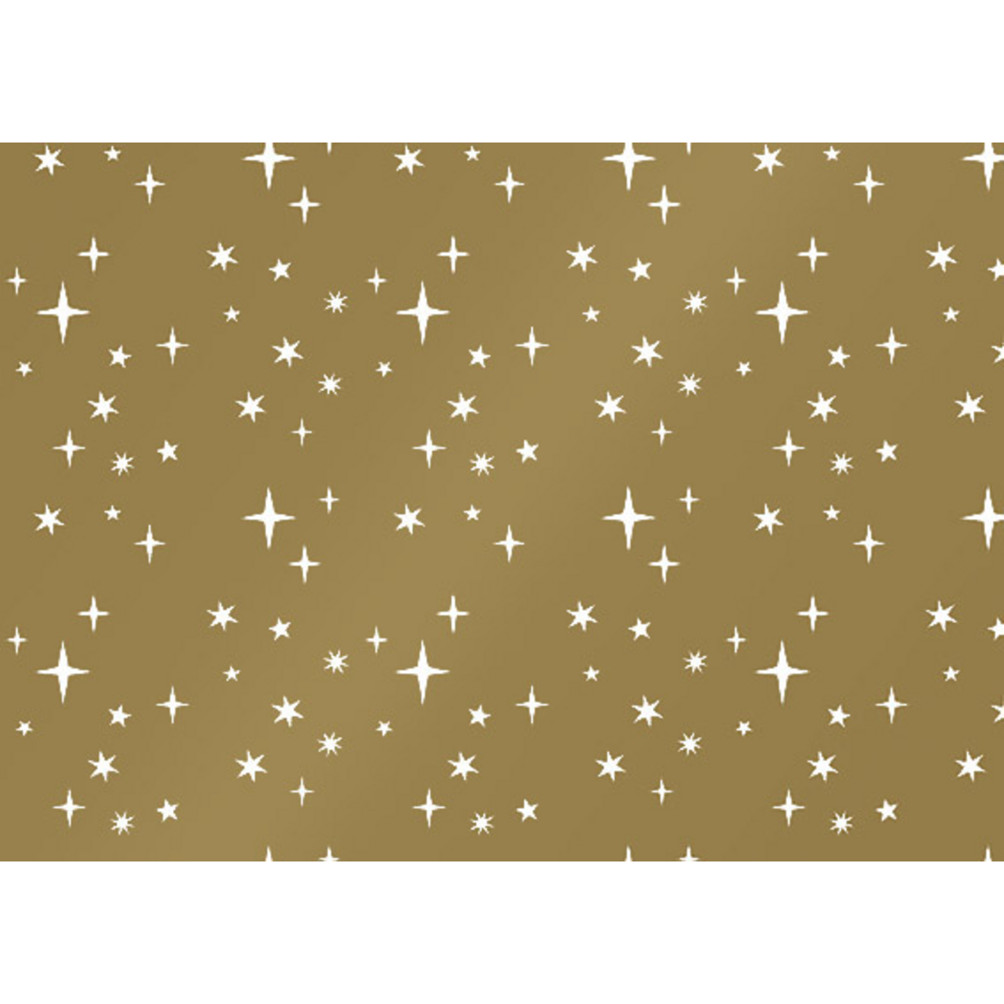 Klika -  Cadeaupapier | 30cm | 200m | 80gr/m² | Sterren | goud/wit | rol à ca. 200 meter