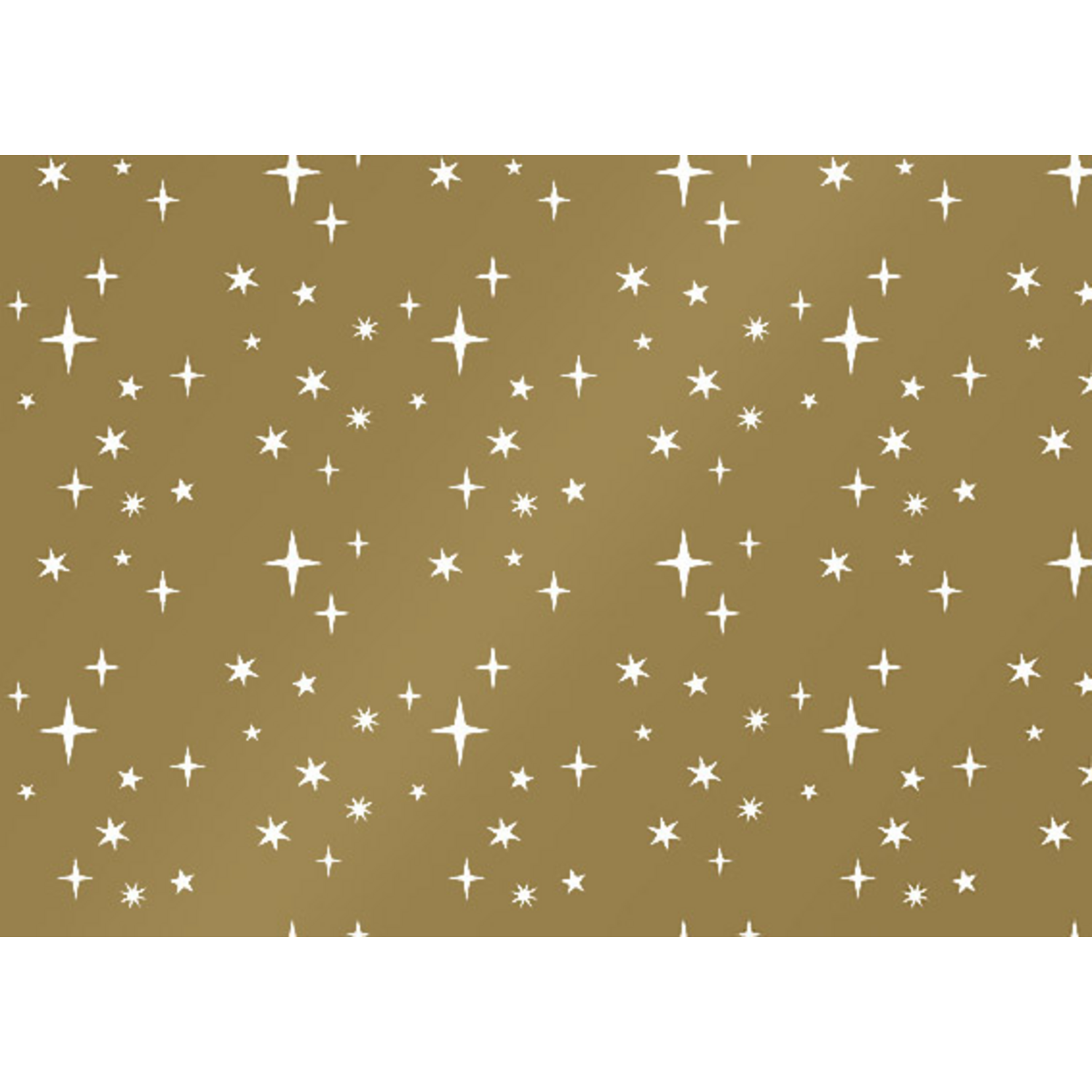 Klika -  Cadeaupapier | 30cm | 200m | 80gr/m² | Sterren | goud/wit | rol à ca. 200 meter