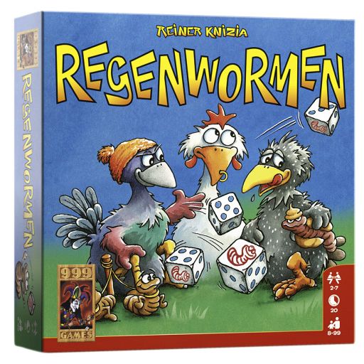 999 games -  Dobbelspel Regenwormen | 12 stuks