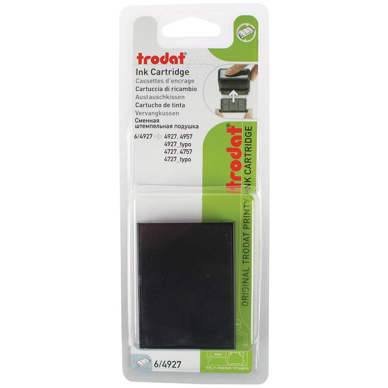 Trodat - tampon de rechange noir, pour tampon 4927/4957, blister de 2 pièces