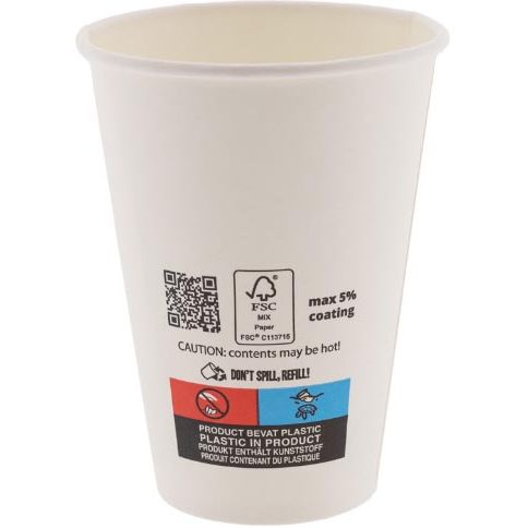 Conpax - Tasses à café 5 180ml carton 100 pièces blanc