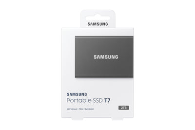 Samsung -  Portable SSD T7 2 TB USB Type-C 3.2 Gen 2 (3.1 Gen 2) Grijs