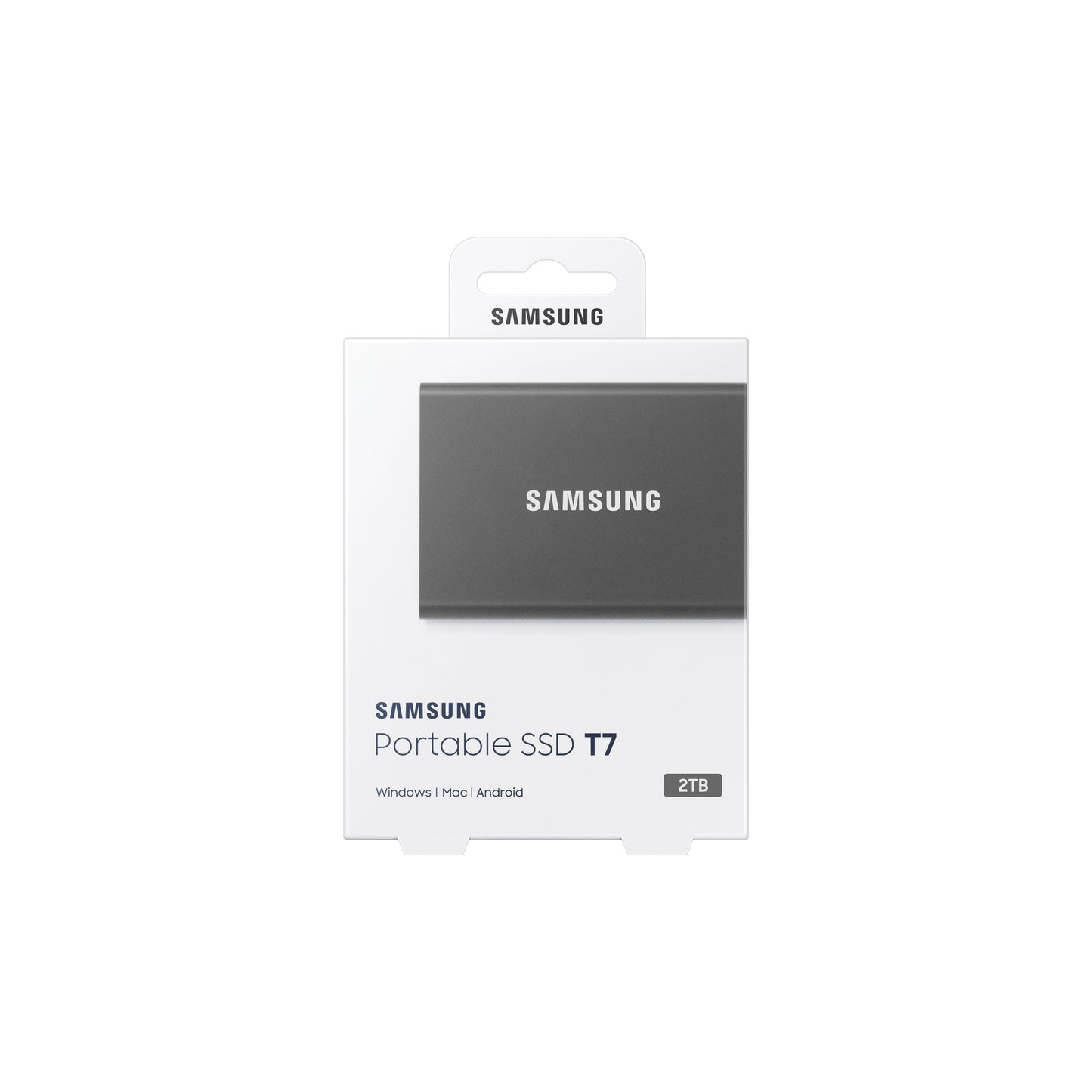 Samsung -  Portable SSD T7 2 TB USB Type-C 3.2 Gen 2 (3.1 Gen 2) Grijs