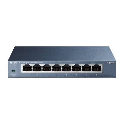 TP-Link -   TL-SG108 Unmanaged Gigabit Ethernet (10/100/1000) Zwart