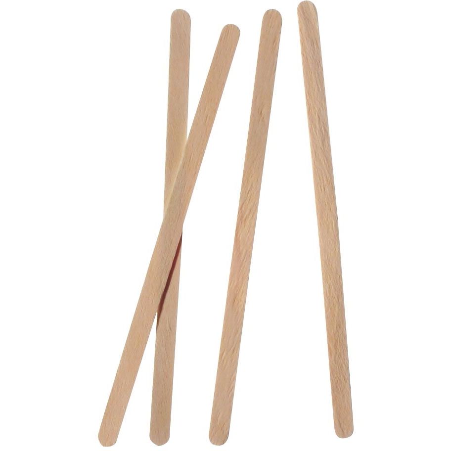 Klika -  Roerstaafje uit hout, splintervrij, 140 mm, pak van 1000 stuks