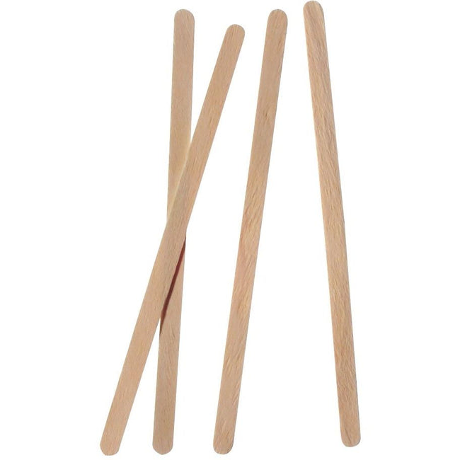 Klika -  Roerstaafje uit hout, splintervrij, 140 mm, pak van 1000 stuks