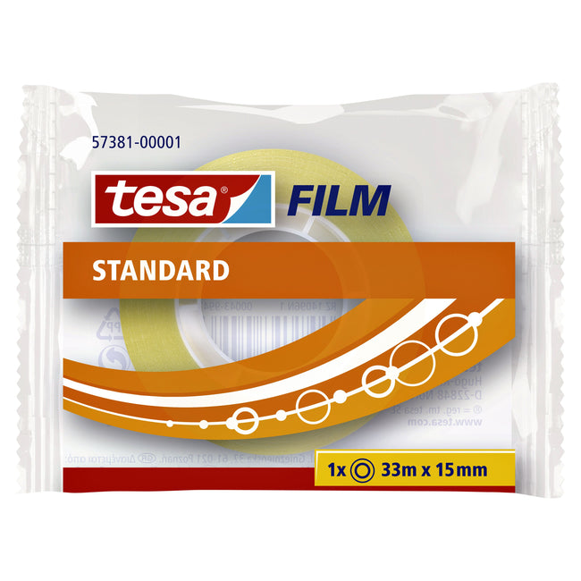 Tesa -  Plakband film® Standaard 33mx15mm transparant | 30 stuks