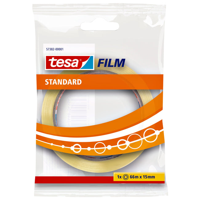 Tesa - Film adhésif® Standard 66mx15mm transparent | 10 pièces