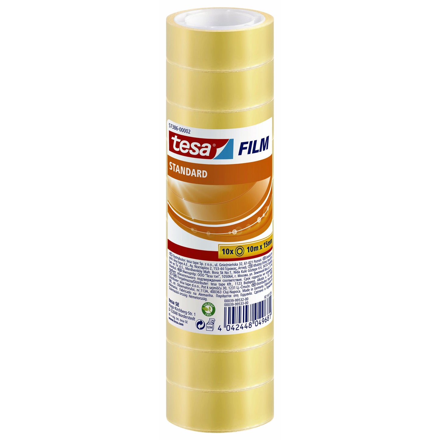 Tesa - Film adhésif® Standard 10mx15mm rétractable transparent 10 rouleaux