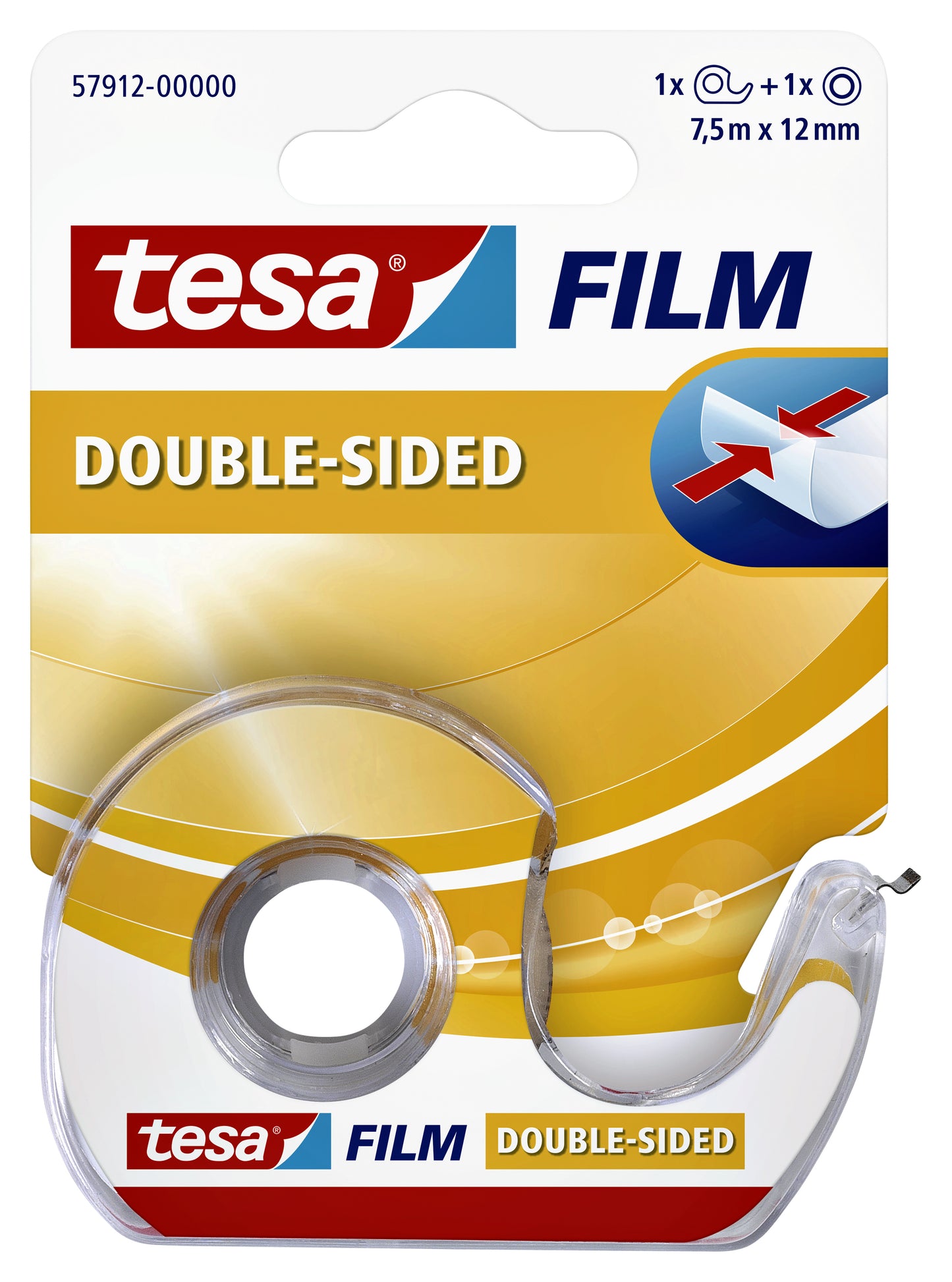 Tesa - e film® doppelseitig 12mmx7,5m transparent mit Spender