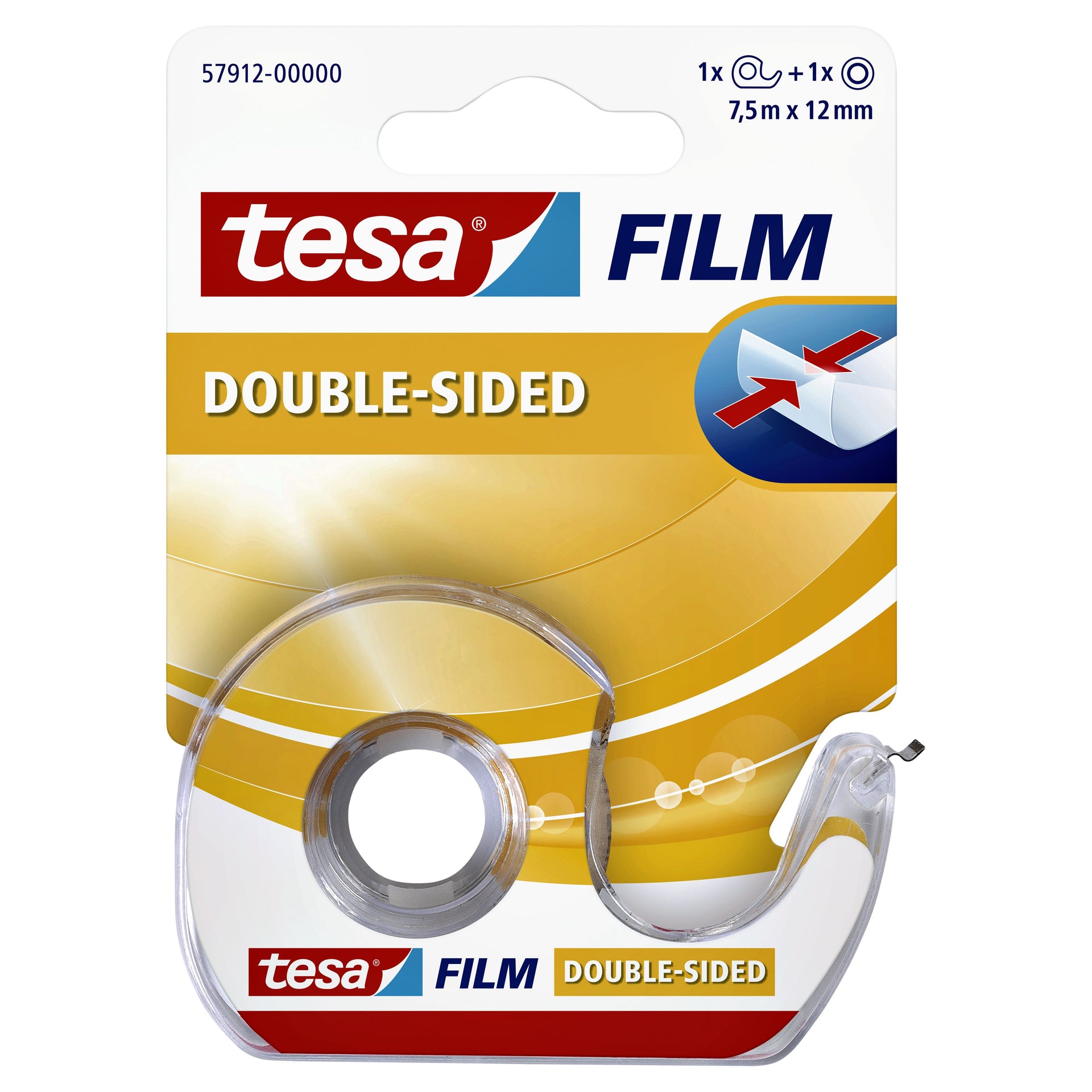 Tesa - e film® doppelseitig 12mmx7,5m transparent mit Spender