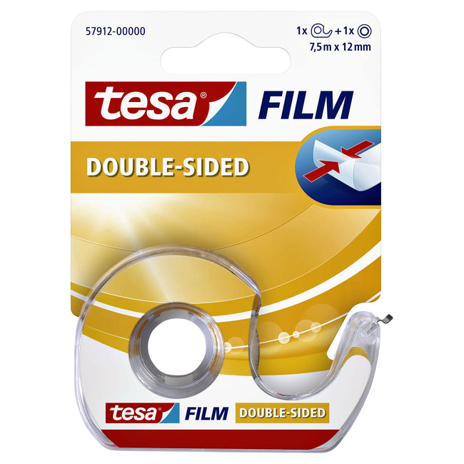 Tesa - e film® double face 12mmx7,5m transparent avec distributeur | 10 pièces