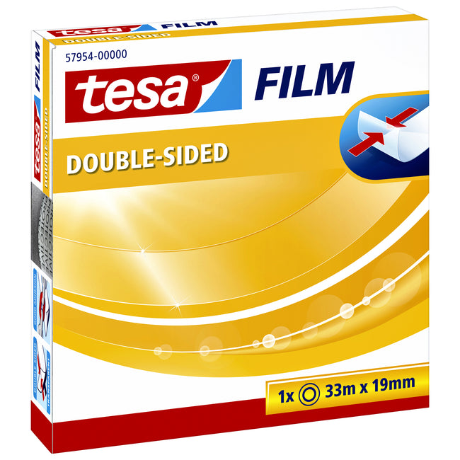 Tesa - Film adhésif double face® 33mx19mm transparent | 6 pièces