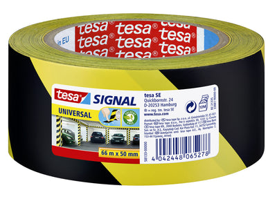 Tesa -  Waarschuwingse 66mx50mm geel zwart | 6 stuks
