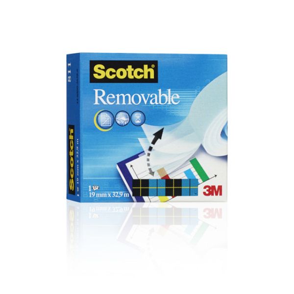 Scotch - Ruban adhésif Magic 811 19mmx33m invisible enlevable mat