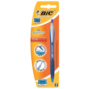 BIC -  balpen Atlantis Soft 1 mm, blauw, op blister