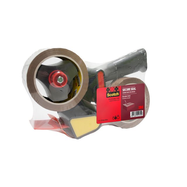 Scotch - Distributeur d'emballage avec 2 rouleaux Secure seal e 50mmx66m marron