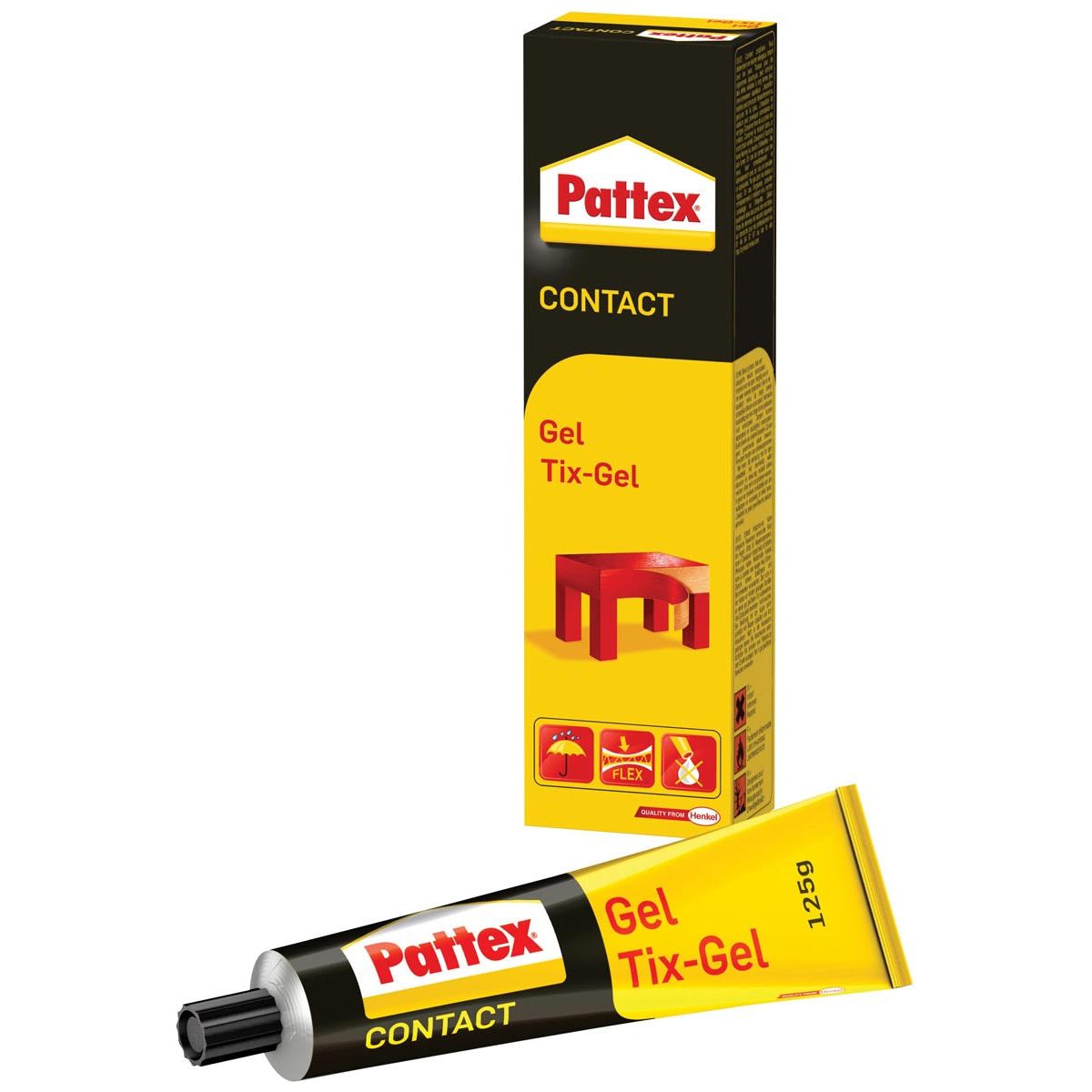 Pattex - Contact Glue Tix -gel, tube de 125 g, sur blister