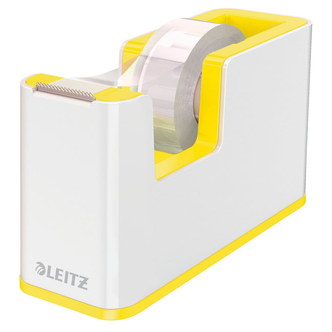 Leitz - Support de ruban adhésif WOW blanc/jaune