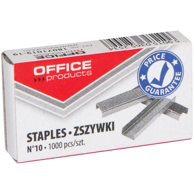 OFFICE products -   nietjes n° 10, verzinkt, doosje van 1000 stuks