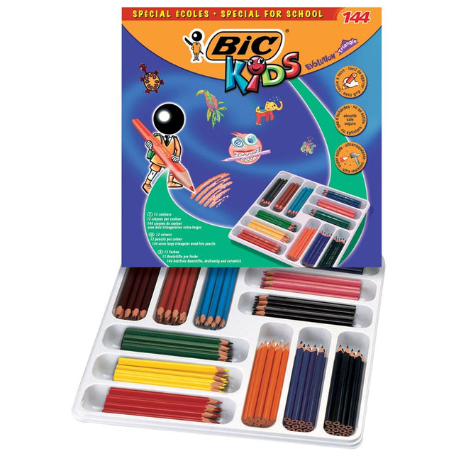 BIC -  Kids kleurpotlood Ecolutions Evolution 144 potloden (classpack)