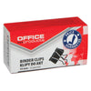 Produits OFFICE - clip rabattable, noir, 19 mm, boîte de 12 pièces