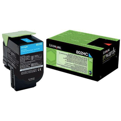 Lexmark -  Return Program toner 802, 3.000 pagina's, OEM 80C2HC0, cyaan