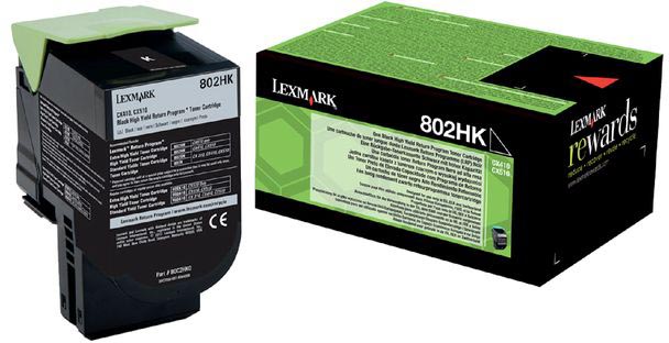 Lexmark - Return Program Toner 802, 4 000 pages, OEM 80C2HK0, noir