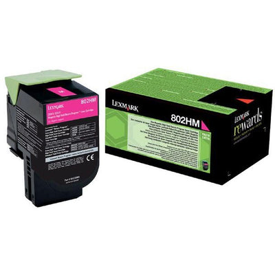 Lexmark -  Return Program toner 802, 3.000 pagina's, OEM 80C2HM0, magenta