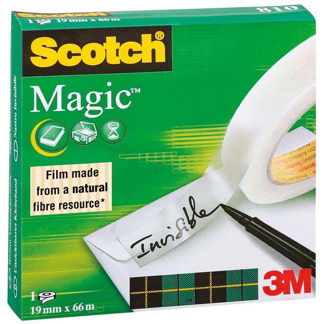 Scotch - Ruban adhésif Magic 810 19mmx66m invisible mat