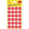 Avery Zweckform - Etiquette Zweckform 3004 ronde 18mm rouge 96 étiquettes